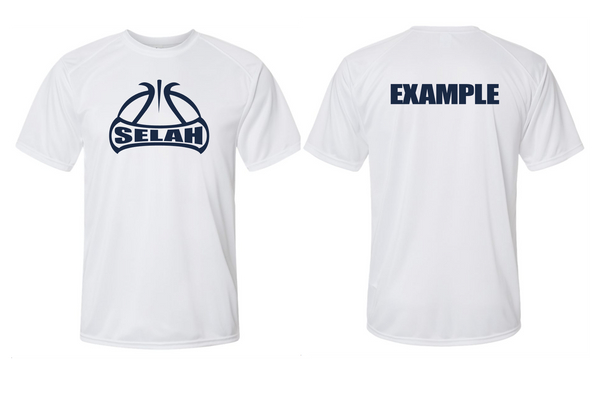 Adult Selah Basketball Performance Short Sleeve - White