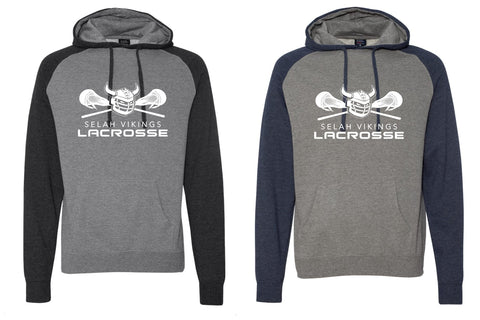 Vikings Lacrosse Raglan Hooded Sweatshirt
