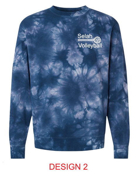 Selah Volleyball Tie Dye Crewneck Sweatshirt