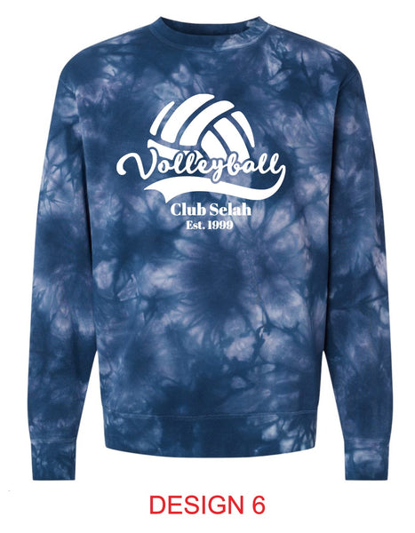 Selah Volleyball Tie Dye Crewneck Sweatshirt